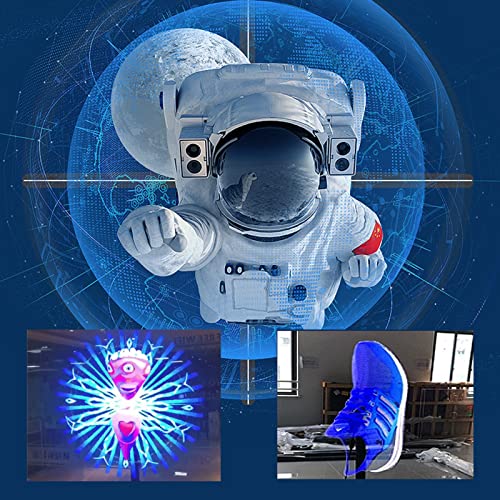 Voluxe Ventilador LED Holográfico 3D, Reproductor de Publicidad Holográfica 3D, Diseño de 4 Hojas DF‑80 para Tienda Comercial(#2)