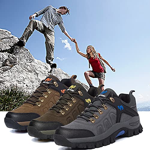 VTASQ Zapatillas Senderismo Hombre Impermeables Zapatillas Trekking Mujer al Aire Libre Botas Montaña Antideslizante Calzado Senderismo Negro 39