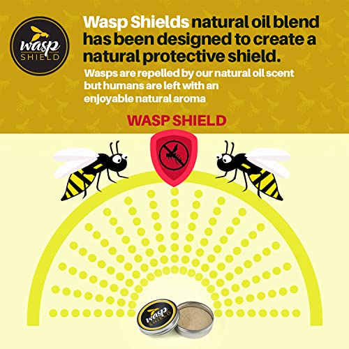 Wasp Shield Repelente orgánico disuasorio, sin deet ni contacto con la piel, alternativa al spray asesino de avispas y trampas para uso en interiores y exteriores