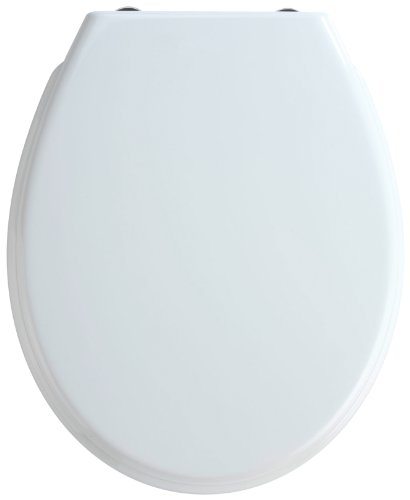 WENKO Tapa de WC Bilbao - dispositivo automático de descenso, Duroplast, 35 x 43.5 cm, Blanco