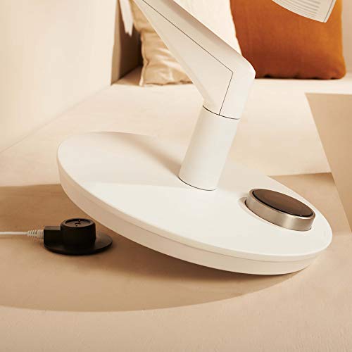 Whisper Flex Ultimate Ventilador de pie, control por mando a distancia y smartphone, Altura ajustable (58-103 cm), silencioso, con modo nocturno y temporizador, incluye batería (Blanco)