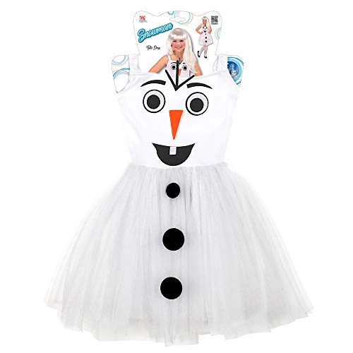 WIDMANN Srl disfraz de Muñeco de nieve elástico de niña, Color blanco, wdm96533