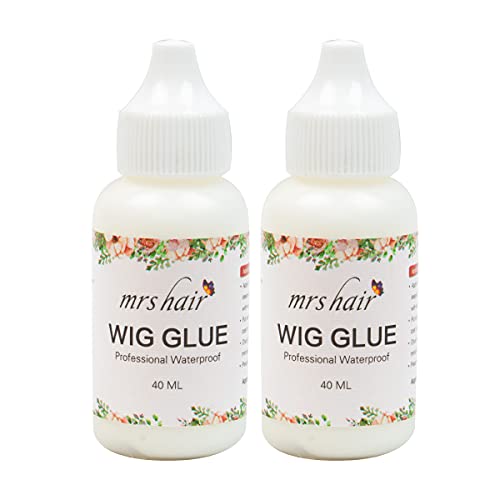Wig Hair Glue, Pegamento de Peluca Frontal, Pega para Pelucas, Pegamento Pelucas Resistente al Agua, Pegamento para Pelucas y Extensiones 40ml Transparente 1.3OZ