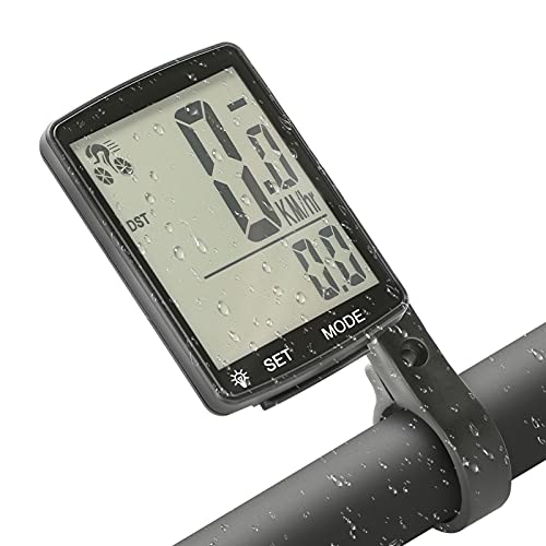 Wikay Cuentakilómetros para Bicicleta Computadora de Bicicleta Impermeable Velocímetro Bici Variedad de Funciones Pantalla LCD con retroiluminación para Bicicleta Ciclocomputador Odómetro