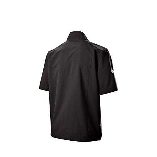 Wilson Staff Hombre Camiseta de golf impermeable, STAFF MODEL RAIN TOP, Poliéster, Negro, Talla L, WGA700714LG