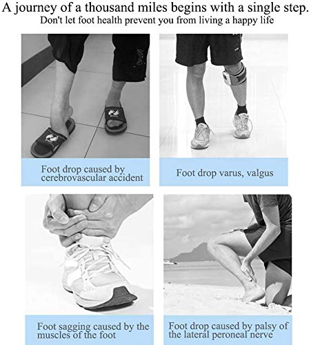 Wxnnx AFO Brace - Férula de Soporte de pie caído Soporte de corrección postural - Soporte médico de ortesis de Tobillo y pie para Hombres y Mujeres,Right,S