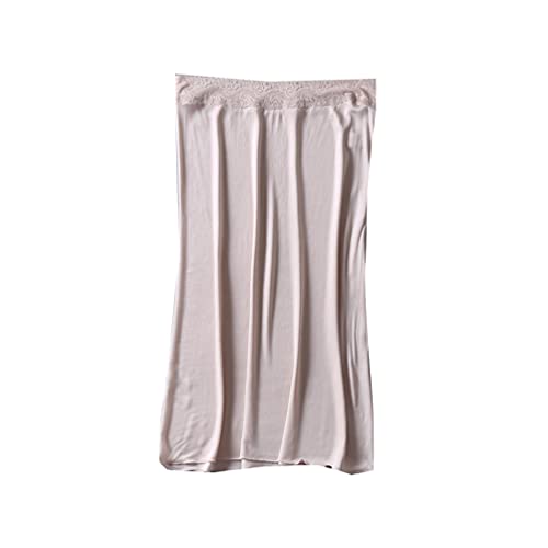 Yiiquanan Mujer Enagua de Gasa Corta Combinación para Vestido Antideslizante Dobladillo Ondulado Midi Falda Ropa Interior - Color de Piel | Largo,M