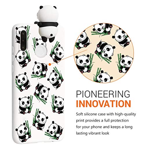 Yoedge Funda para Huawei P30 Lite, Silicona Cárcasa 3D Animal Muñecas Toy con Dibujos Antigolpes de Diseño Suave TPU Ultrafina Case Cover Fundas Movil para Huawei P30 Lite New Edition 6,15", Panda 2