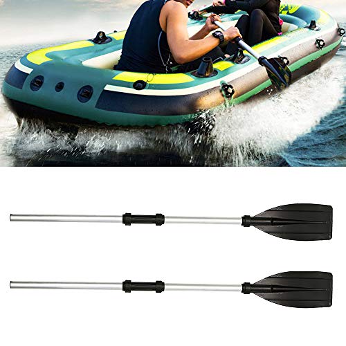 Your's Bath Juego de 2 remos para kayak, de aluminio, desmontables, longitud aprox. 203 cm, desmontables en tamaño compacto de 33 cm, doble remo, para canoas, botes hinchables, colchones de goma
