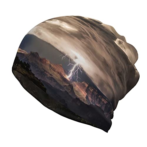 YZHYWJFF Grand Canyon - Gorro para mujer, diseño de nubes oscuras, color negro