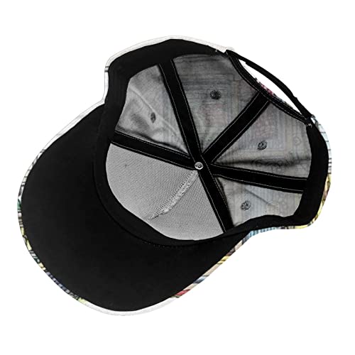 YZHYWJFF Happy Campers - Gorra de béisbol con estampado para hombres y mujeres, sombrero ajustable, unisex, color negro