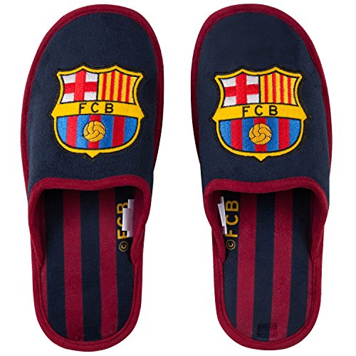 Zapatillas de estar en casa del Barça, colección oficial del FC Barcelona, talla infantil, Niño, azul, 32