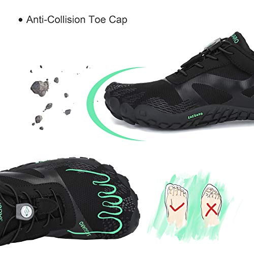 Zapatillas de Trail Running Minimalistas Hombre Barefoot Respirable Secado rápido Hombres Zapatos de Agua Deportes Acuáticos Escarpines Negro 42