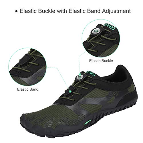 Zapatillas de Trail Running Minimalistas Hombre Barefoot Respirable Secado rápido Hombres Zapatos de Agua Deportes Acuáticos Escarpines Verde 44