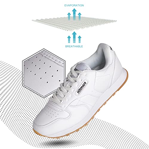 Zapatillas Hombre Mujer Casual Sneaker Gimnasio Cómodos Clásico Zapatos Deportivas Running Blanco 3 Talla 42
