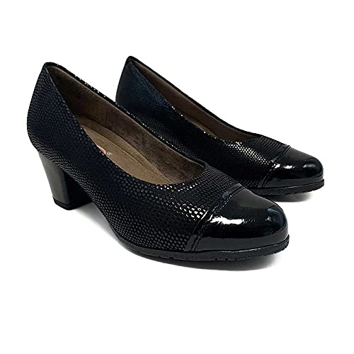 ZAPATISIMOS - Zapato para señora de Piel Tipo salón, Plantilla extraíble, Suela Antideslizante, cómodo. Fabricación española.