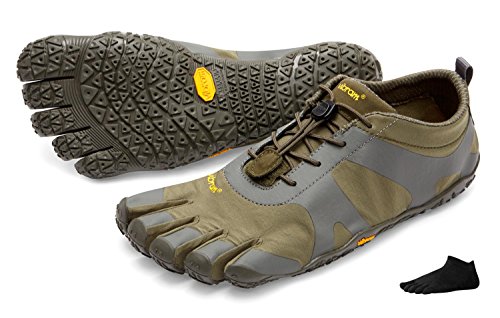 Zapatos con dedos FiveFingers V-Alpha de Vibram para hombre; con calcetines con dedos; para senderismo y otras actividades, Military/Darkgrey, 46