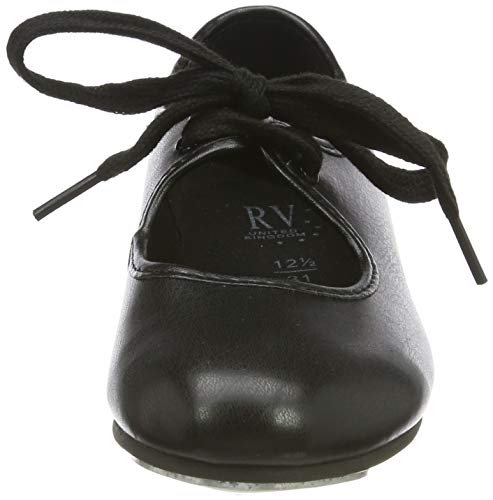 Zapatos de claqué Roch Valley para niña, en color blanco, tallas 20-21,5, negro, 3 UK (36)