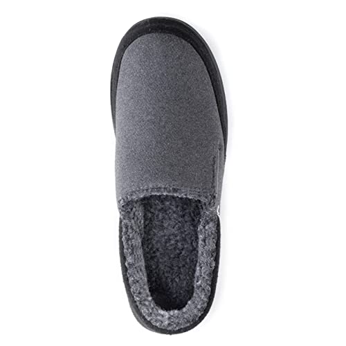 Zigzagger Zapatillas para el hogar con mocasín de microgamuza Fuzzy para Hombre, Gris, 43 EU