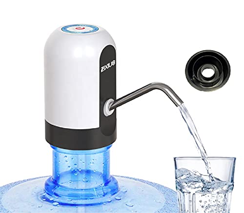 ZIXIUS Dispensador de agua para garrafas electrico automatico con adaptador universal incluido para botellas y garrafas de 4, 5 y 8 litros