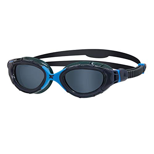 Zoggs Predator Flex Gafas de natación, Unisex Adulto, Gris/Azul/Tintado Ahumado, Regular