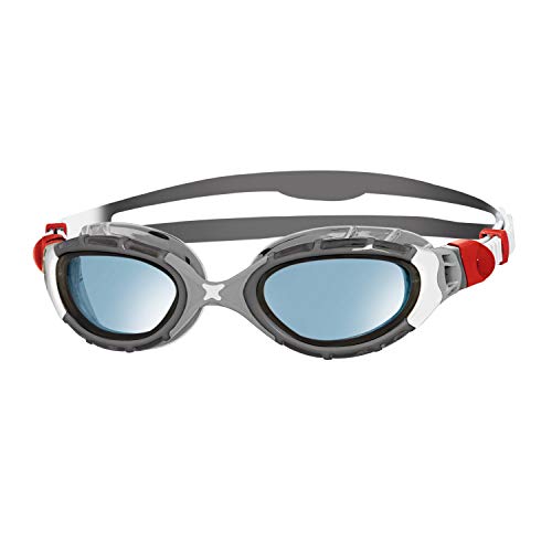 Zoggs Predator Flex. Gafas de natación, Unisex Adulto, Plateado/Gris/Azul, Small