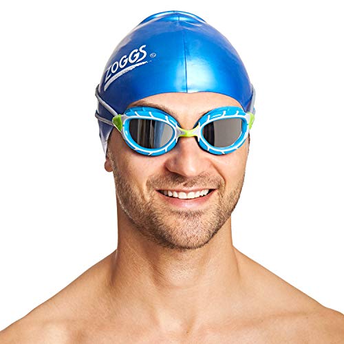 Zoggs Predator Gafas de natación, Unisex Adulto, Verde/Azul/Espejo, Regular