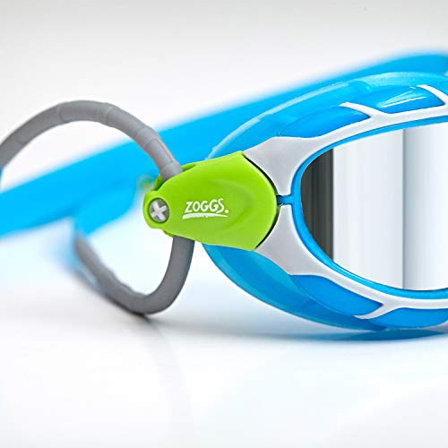 Zoggs Predator Gafas de natación, Unisex Adulto, Verde/Azul/Espejo, Regular