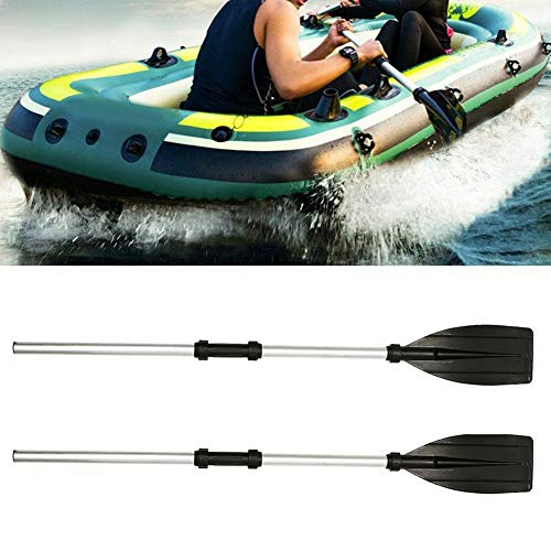 1 par de paletas de kayak, remos de barco, canoa, remo desmontable, remos flotadores de remos para rafting para barco inflable canoa, rafting, vela, color negro, 1 par