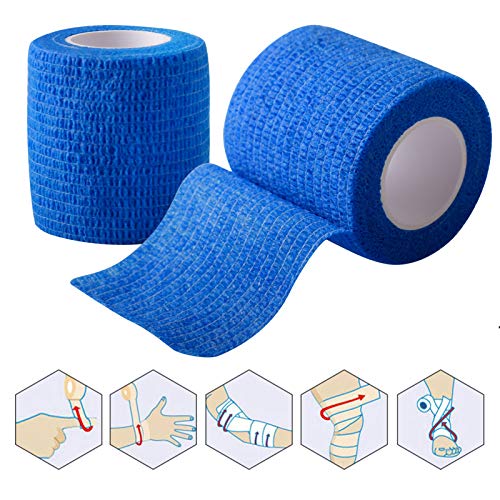 14 Banda Venda Cinta Bendaje Adhesiva Deportiva Tape Crossfit Dedos (Azul)