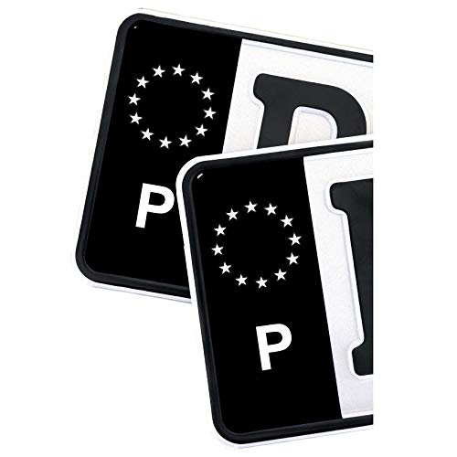 2 pegatinas para matrícula de la UE (R059 Portugal), color negro