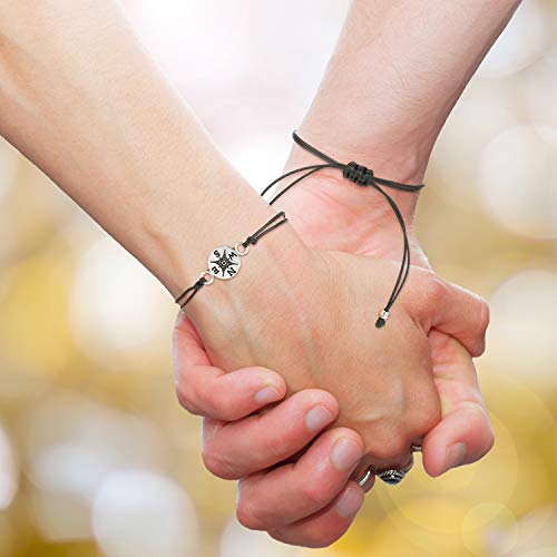 2 pulseras de amistad a juego para regalo a mejor amigo o a tu pareja