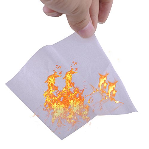 20x Flash Paper para Close-Up Fire Finger Flint Flasher Trucos de Magia Prop