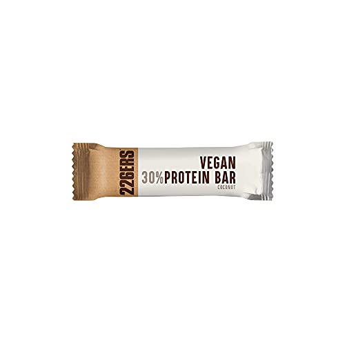 226ERS Vegan Protein Bar | Barrita de Proteína Vegana, Barra Proteíca con Superfoods | Proteína de Guisante + Proteína de Arroz | Sin Gluten, Coco - 30 barras