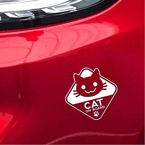 3 Pcs Stickers and Decals, 16CM*16CM Cat ON Board Waterproof Stickers for Laptop, Computer, Phone, Refrigerator, Car Stickers