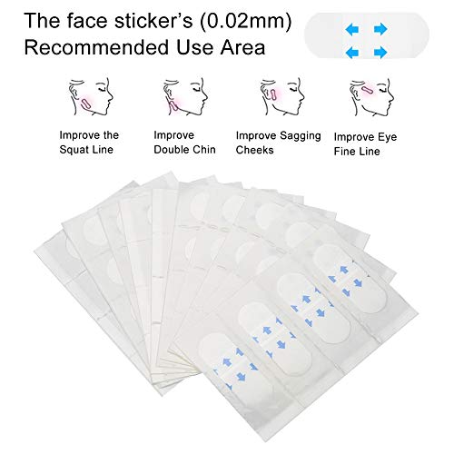 40 Unids/set Invisible Lift Adhesivo Facial, Maquillaje Facial Chin Lift Almohadillas Face Thin Tape Quick Skinny Face Adhesive Tapes para la Boda, Belleza, Parte