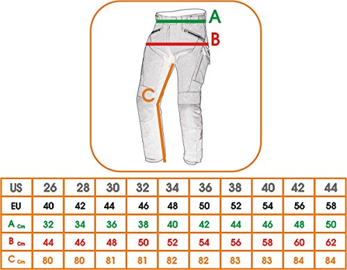 A-pro Pantalón Impermeable con Forro térmico CE Protectores para Mujer 30