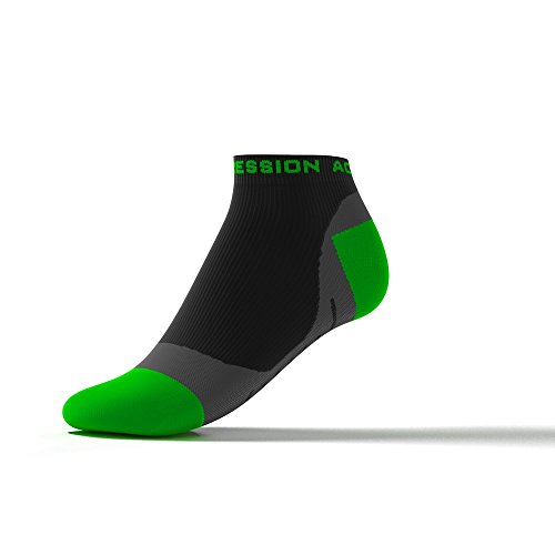 ACTIVE COMPRESSION Speed Performance Zapatillas - de zapatillas de maratón, Duatlón, triatlón, ciclismo - negro/verde, color negro, tamaño 35 - 37