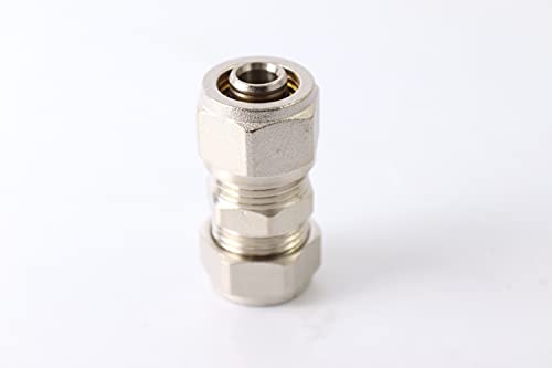 Adaptador de compresión de 15 mm - 16 mm (Cu - PEX) para la transición del tubo de cobre a PEX