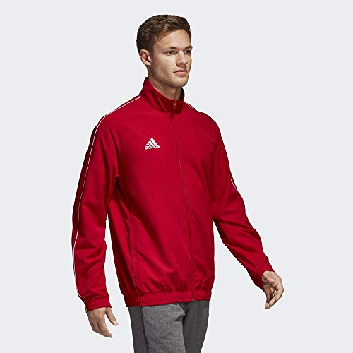 adidas CORE18 PRE JKT Chaqueta de Deporte, Hombre, Rojo (Rojo/Blanco), M
