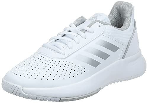 adidas Courtsmash, Zapatos de Tenis Mujer, Cloud White/Matte Silver/Grey, 40 EU