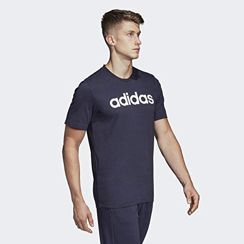 adidas Essentials Linear Logo tee Camiseta, Hombre, Azul (Legend Ink/White), S