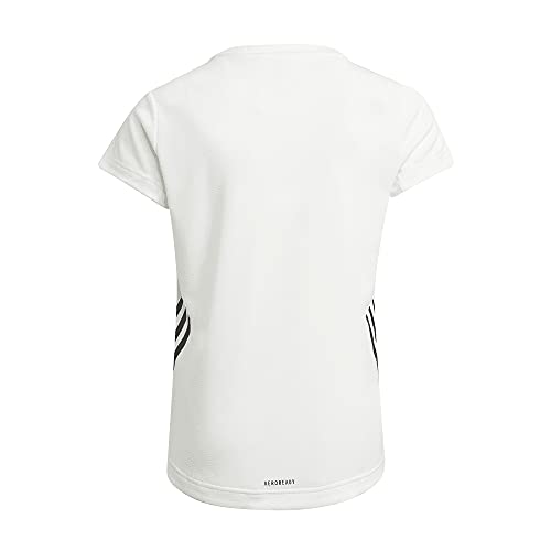adidas G A.R. 3S tee T-Shirt, White/Black, 3-4Y Girls