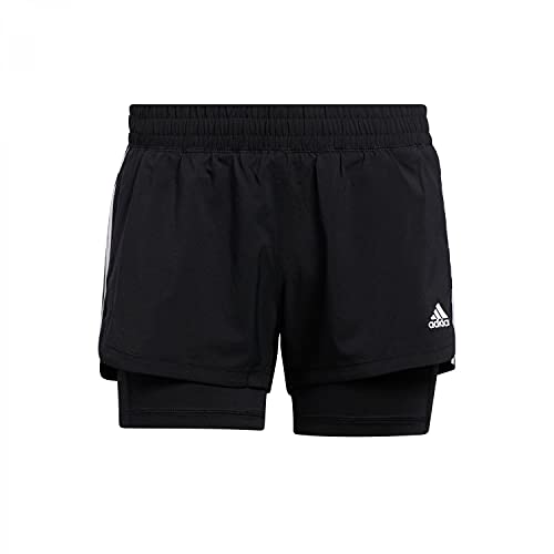 adidas GL7686 Pacer 3S 2 IN 1 Shorts Womens Black/White S