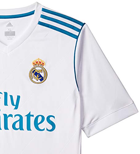 adidas H JSY Y, Camiseta 1ª Equipación Real Madrid 2017-2018 para Niños, Blanco, 152