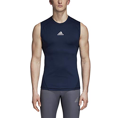 adidas Men's Alphaskin Sleeveless Compression Shirt 843T 4XL Collegiate Navy