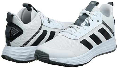 adidas OwnTheGame 2.0, Basketball Shoe Hombre, Cloud White/Core Black/Grey, 41 1/3 EU