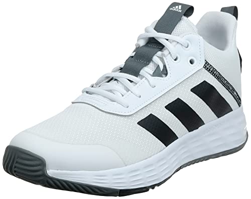 adidas OwnTheGame 2.0, Basketball Shoe Hombre, Cloud White/Core Black/Grey, 41 1/3 EU