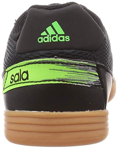 Adidas Super Sala J, Running Shoe, Noir Blanc Vert Fluo, 37 1/3 EU