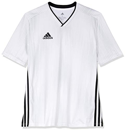 adidas Tiro 19 JSY Camiseta de Manga Corta, Hombre, White/Black, M